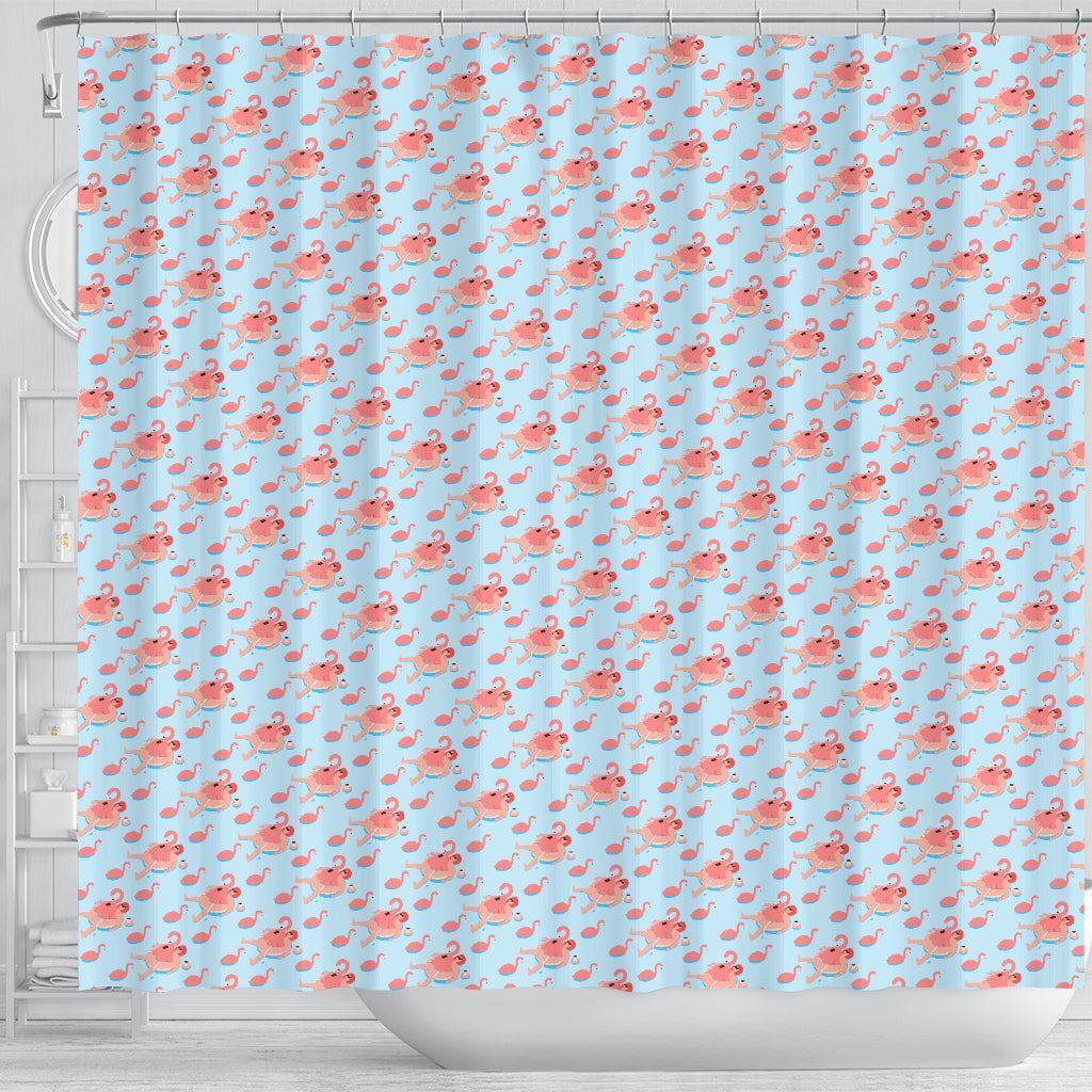 Cute And Quirky Flamingo Shower Curtain For A Fun Bathroom