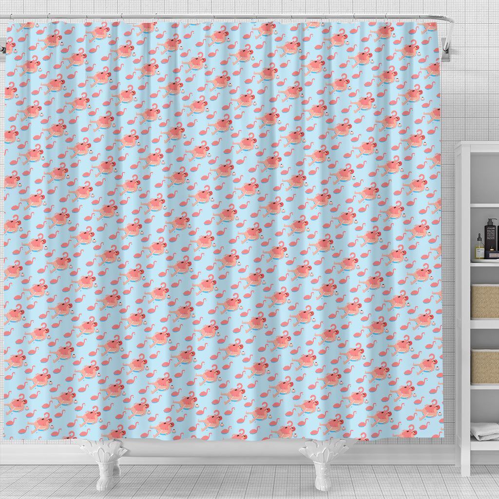 Cute And Quirky Flamingo Shower Curtain For A Fun Bathroom