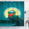 Cute And Romantic Dinosaur Shower Curtain With A Fun And Playful Design For A Fun And Adorable Bathroom