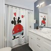 Cute And Romantic Mickey Valentine Shower Curtain For A Disney-Inspired Bathroom