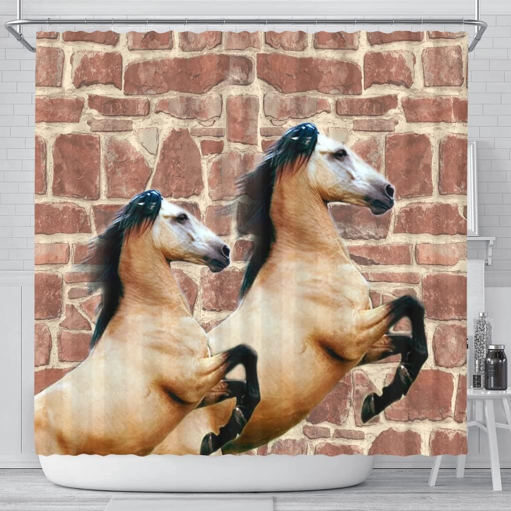 Cute Andalusian Horse Print Shower Curtain for Horse Lovers
