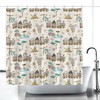 Cute Animal Curtain Safari Jungle Kids Shower Curtain for Bathroom Decor
