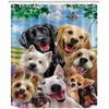 Cute Animal Design Lovely Puppies Pets Shower Curtain for Kids Bathroom.