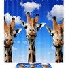 Cute Animal Giraffes Shower Curtain, Waterproof Bath Curtain For Bathroom Decor