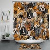 Cute Animal Pets Funny Dogs Shower Curtain - Adorable Bathroom Accessory