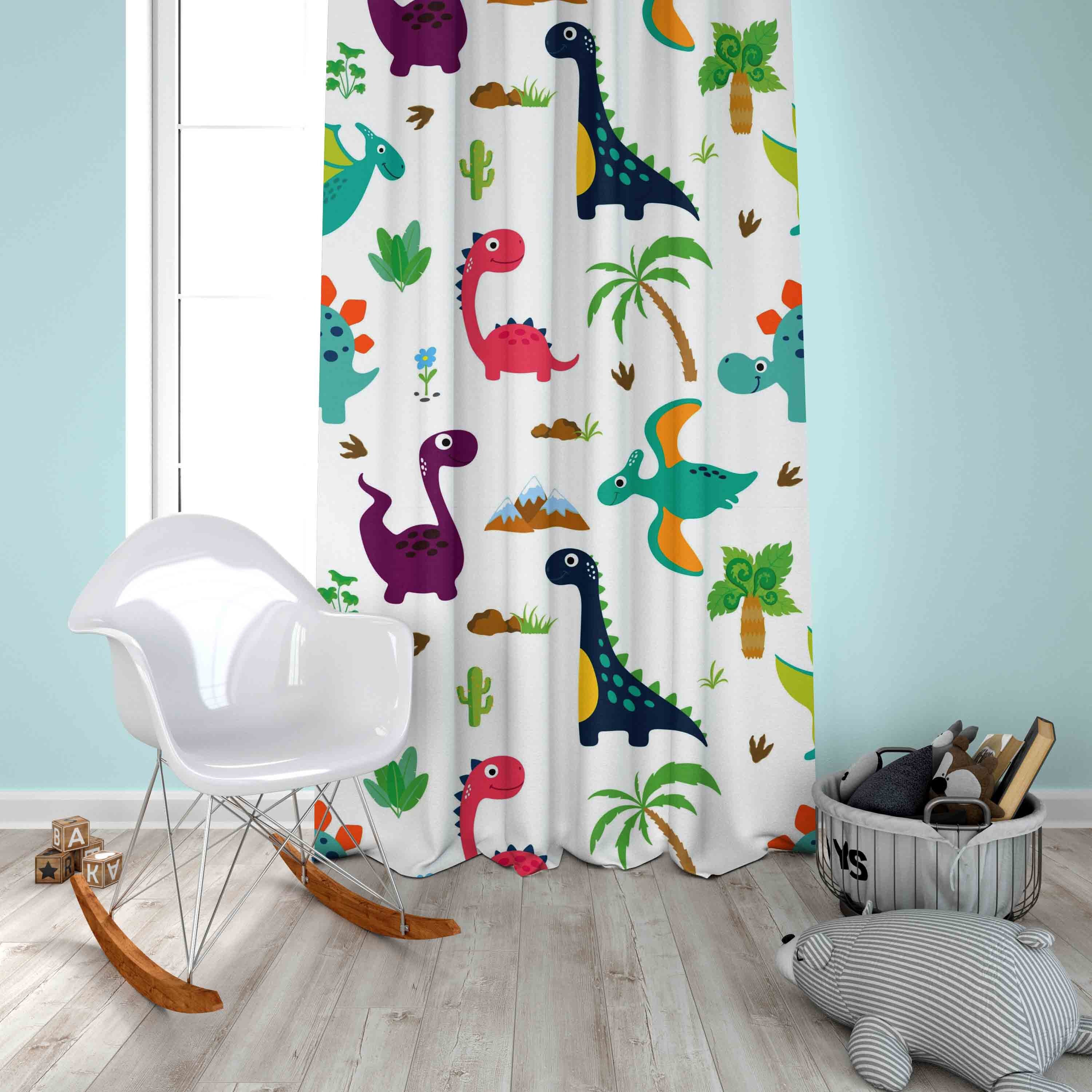 Cute Baby Dinosaur Room Curtains For A Playful And Dreamy Nursery Or Kid'S Room - Image 2