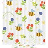 Cute Bee Printed Waterproof Fabric Bath Shower Curtain For Bathroom, Cute Animal Bathroom Decor