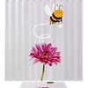 Cute Bee with Flowers Unique Shower Curtain