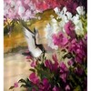 Cute Birds and Flowers Fabric Shower Curtain for Kids Bathroom