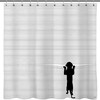 Cute Black Dog Cartoon Shower Curtain, PVC-Free Fabric, Perfect for Kids and Dog Lovers 