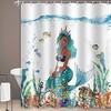 Cute Black Girl Underwater Mermaid Shower Curtain for Your Ocean Themed Bathroom 