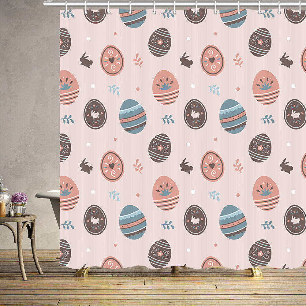 Cute Bunny Easter Shower Curtain - Adorable Bathroom Decoration