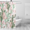 Cute Cactus Print Waterproof Fabric Shower Curtain for Bathroom Decor