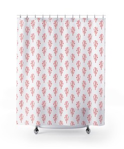 Cute Cactus Shower Curtain Waterproof for Modern Bathroom Decor