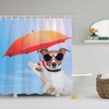 Cute Cartoon Dog Shower Curtain - Animal Lovers Bathroom Decorating