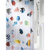 Cute Cartoon Fish Shower Curtain With Transparent Shower Curtain For Kids Bathroom