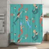 Cute Cartoon Mermaids And Marine Life Green Shower Curtain For Bathroom - Adds A Touch Of Fun To Your Bath Decorr