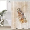 Cute Cartoon Owl Print Shower CurtainWaterproof Bathroom Liner for Women & Kids