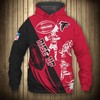 Cute Cartoon Player 3D Zip Hoodie For Atlanta Falcons Fans