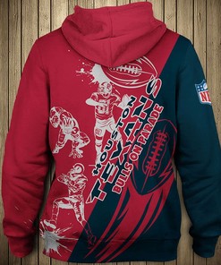 Cute Cartoon Player Houston Texans Hoodie 3D Zip Hoodie All Over Print For Fans