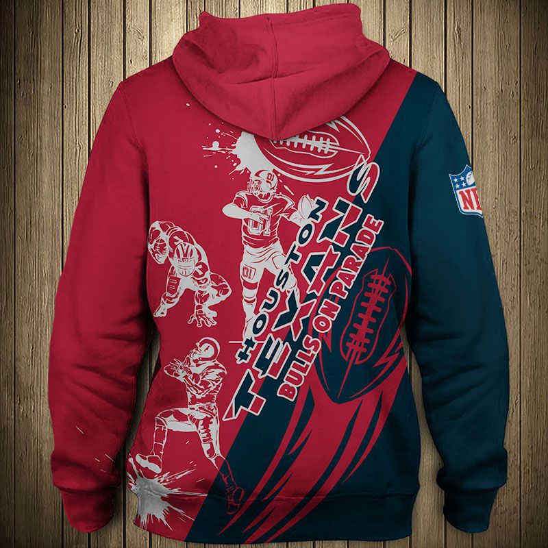 Cute Cartoon Player Houston Texans Hoodie 3D Zip Hoodie All Over Print For Fans