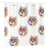 Cute Cartoon Puppy Corgi Shower Curtain For Kids And Dog Lovers