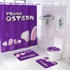 Cute Cartoon Rabbit Ears Easter Waterproof Shower Curtain For Bathroom Decor