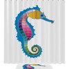 Cute Cartoon Seahorse Waterproof Shower Curtain For Bathroom Decor
