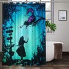 Cute Cartoon Shower Curtain In Blue For A Whimsical Bathroom