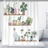 Cute Cat and Cactus Shower Curtain - Add Some Fun and Whimsy with a Funny Fabric Curtain for Your Bathroom Decor
