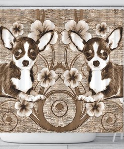 Cute Chihuahua Funny Animals Shower Curtain - Adorable Bathroom Decor For Pet Owners