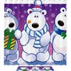 Cute Christmas Bears Snowflake Waterproof Shower Curtain