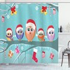 Cute Christmas Owl Family Tree Shower Curtain To Brighten Your Bathroom Decor