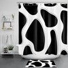 Cute Cow Print Abstract Art Shower Curtain For Bathroom