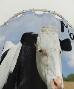 Cute Cow Shower Curtain: Farmhouse Animal Print for Quirky Bathroom Dcor