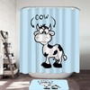 Cute Cow Shower Curtain- Unique and Decorative Animal-themed Bathroom Accessory