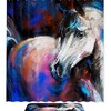 Cute Crayon Horse Shower Curtain For Kids Bathroom Decor