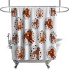 Cute Dachshunds Seamless Theme Fabric Funny Dogs Shower Curtain for Your Bathroom Decor
