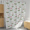 Cute Daisy Bathroom Curtain With Waterproof And Washable Design, Playful Flamingos Shower Curtain With Digital Print