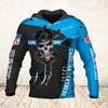 Cute Death Gifts For Fans 3D Zip Hoodie All Over Print Buffalo Bills Hoodie With Cartoon-Inspired Design 