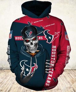 Cute Deaths Graphic Houston Texans Hoodie 3D With All Over Print, Halloween Gift For Fans