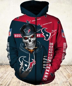 Cute Deaths Graphic Houston Texans Hoodie 3D With All Over Print, Halloween Gift For Fans
