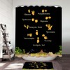 Cute Dinosaurs World And Footprints Track Shower Curtain