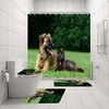 Cute Dog And Paws Print Shower Curtain