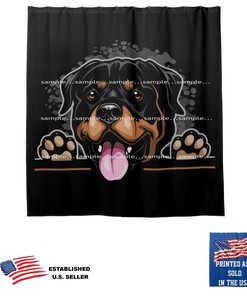 Cute Dog, Paw Print Printed Shower Curtain - Waterproof And Stylish