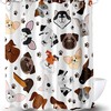 Cute Dog Puppy Fabric Shower Curtain For Pet Lovers