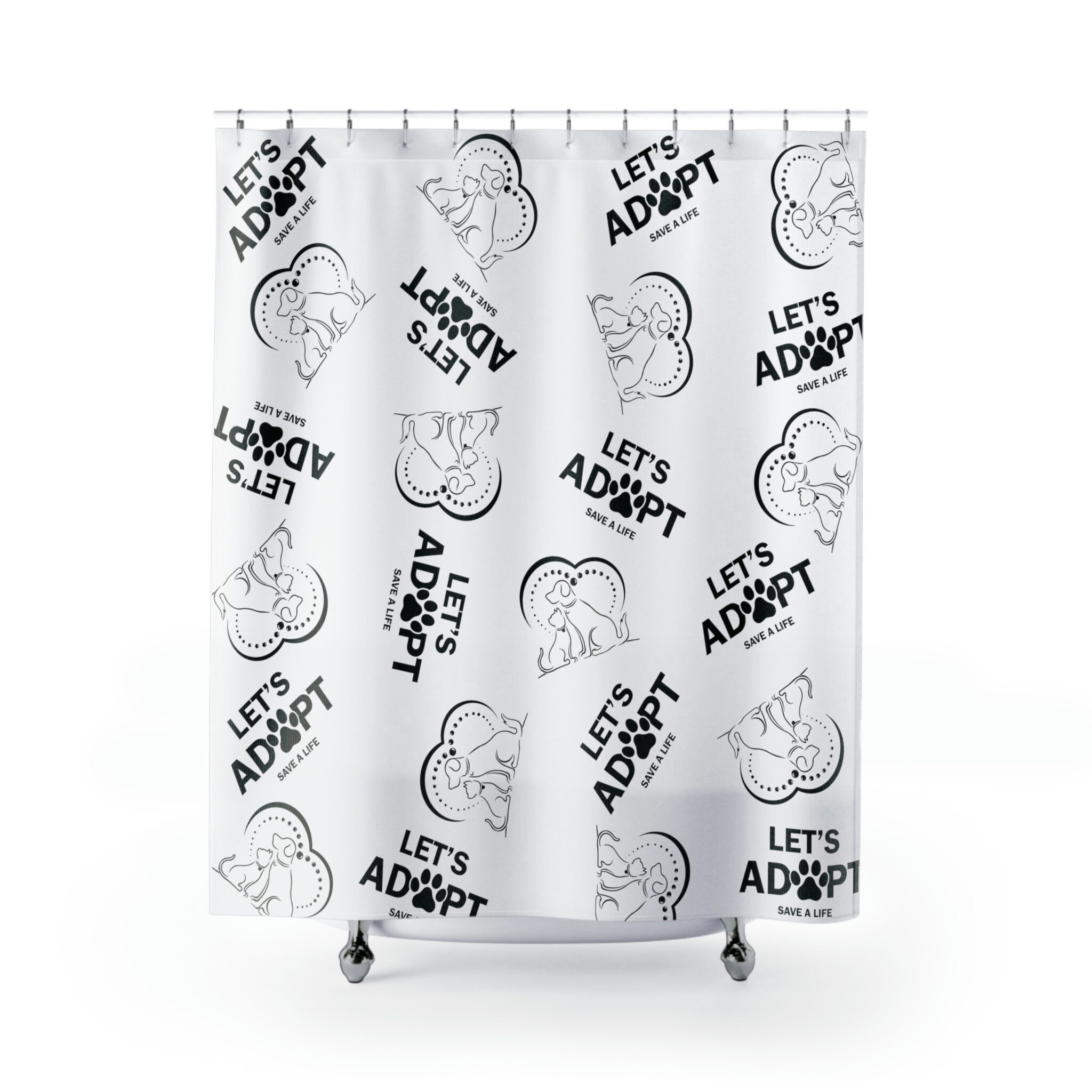 Cute Dogs Shower Curtain For Artistic & Colorful Bathroom Decor & Gift