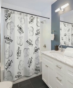 Cute Dogs Shower Curtain For Artistic & Colorful Bathroom Decor & Gift