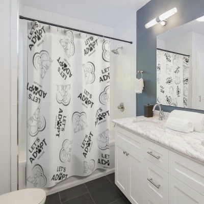 Cute Dogs Shower Curtain For Artistic & Colorful Bathroom Decor & Gift