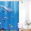Cute Dolphin Fish In The Blue Ocean Shower Curtain For A Playful Bathroom